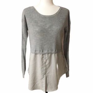 Dynamite Faux Shirt Sweater